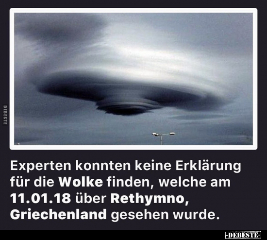 Experten konnten keine Erklärung für die Wolke finden.. - Lustige Bilder | DEBESTE.de