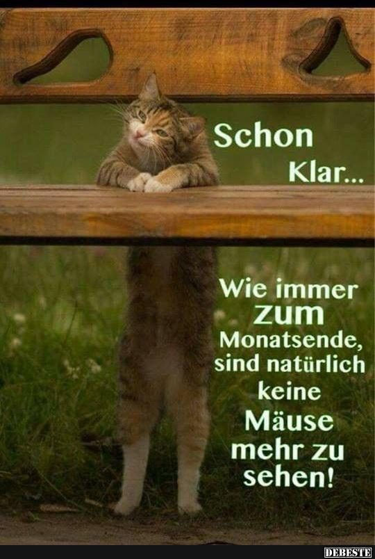 Schon Klar... Wie immer zum Monatsende..