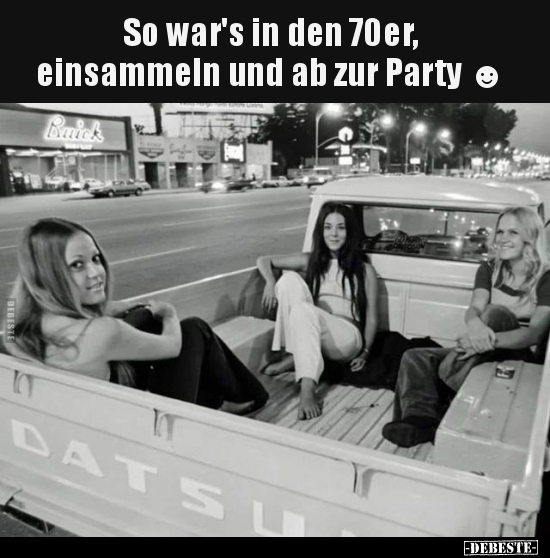 So war's in den 70er, einsammeln und ab zur Party.. - Lustige Bilder | DEBESTE.de