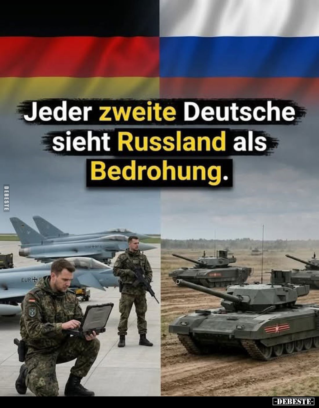 Jeder zweite Deutsche sieht Russland als Bedrohung.