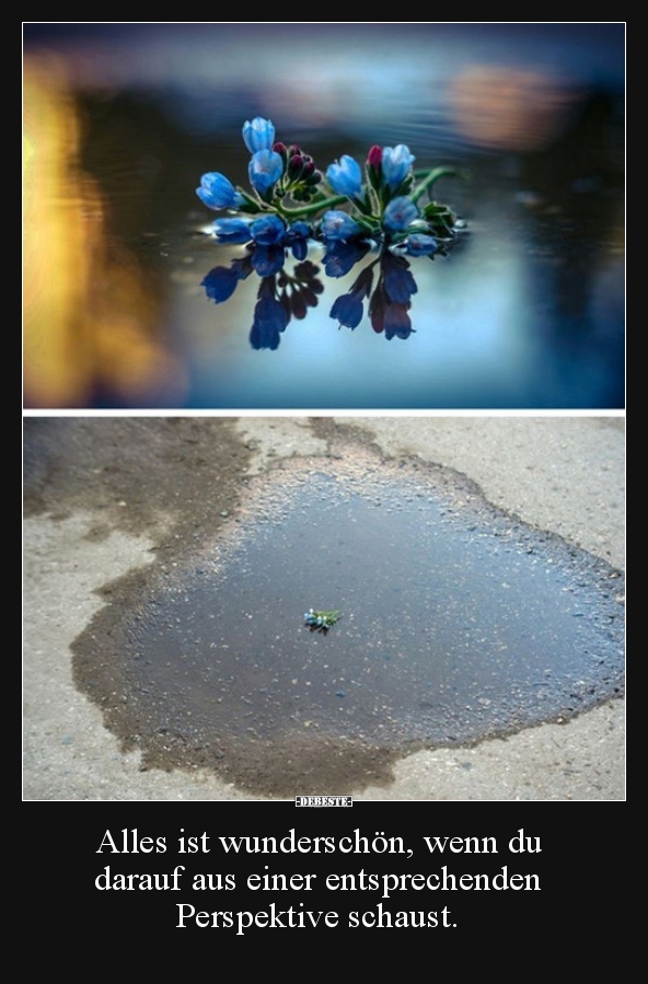 Alles ist wunderschön, wenn du darauf aus einer..