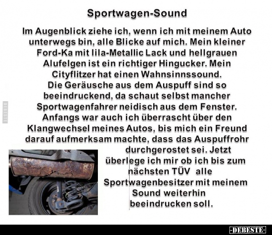 Sportwagen-Sound.. - Lustige Bilder | DEBESTE.de