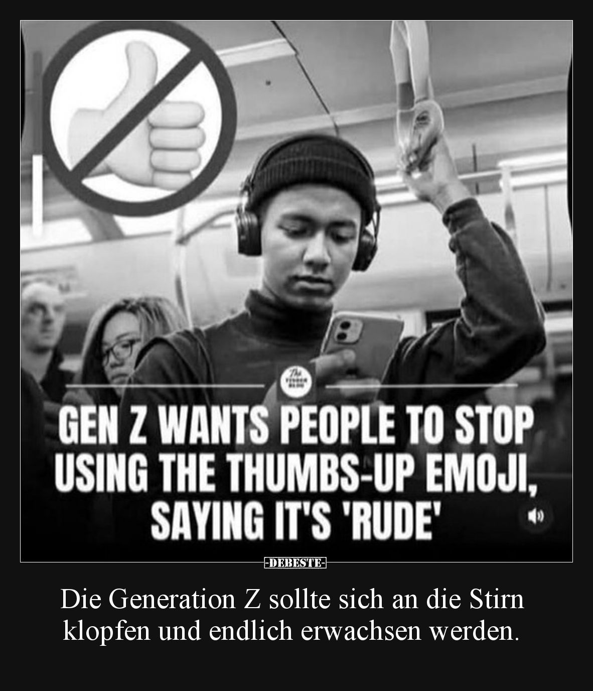 Die Generation Z sollte sich an die Stirn klopfen und endlich erwachsen werden.