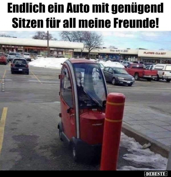 Endlich ein Auto mit genügend Sitzen für all meine..