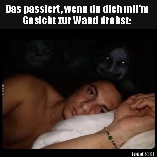 Das passiert, wenn du dich mit'm Gesicht zur Wand.. - Lustige Bilder | DEBESTE.de