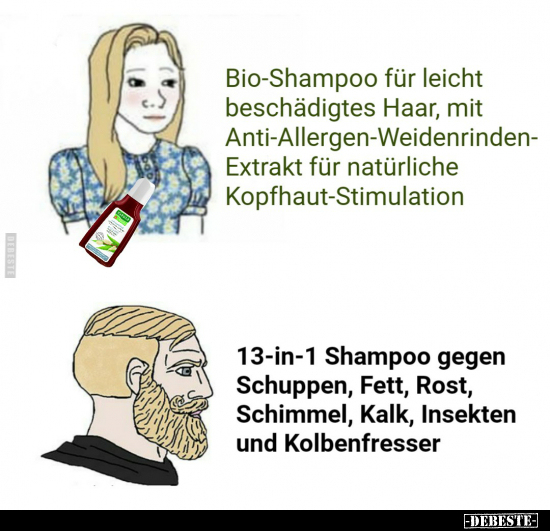 Bio-Shampoo für leicht beschädigtes Haar.. - Lustige Bilder | DEBESTE.de