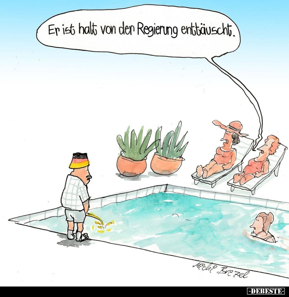 Er ist halt von der Regierung enttäuscht.