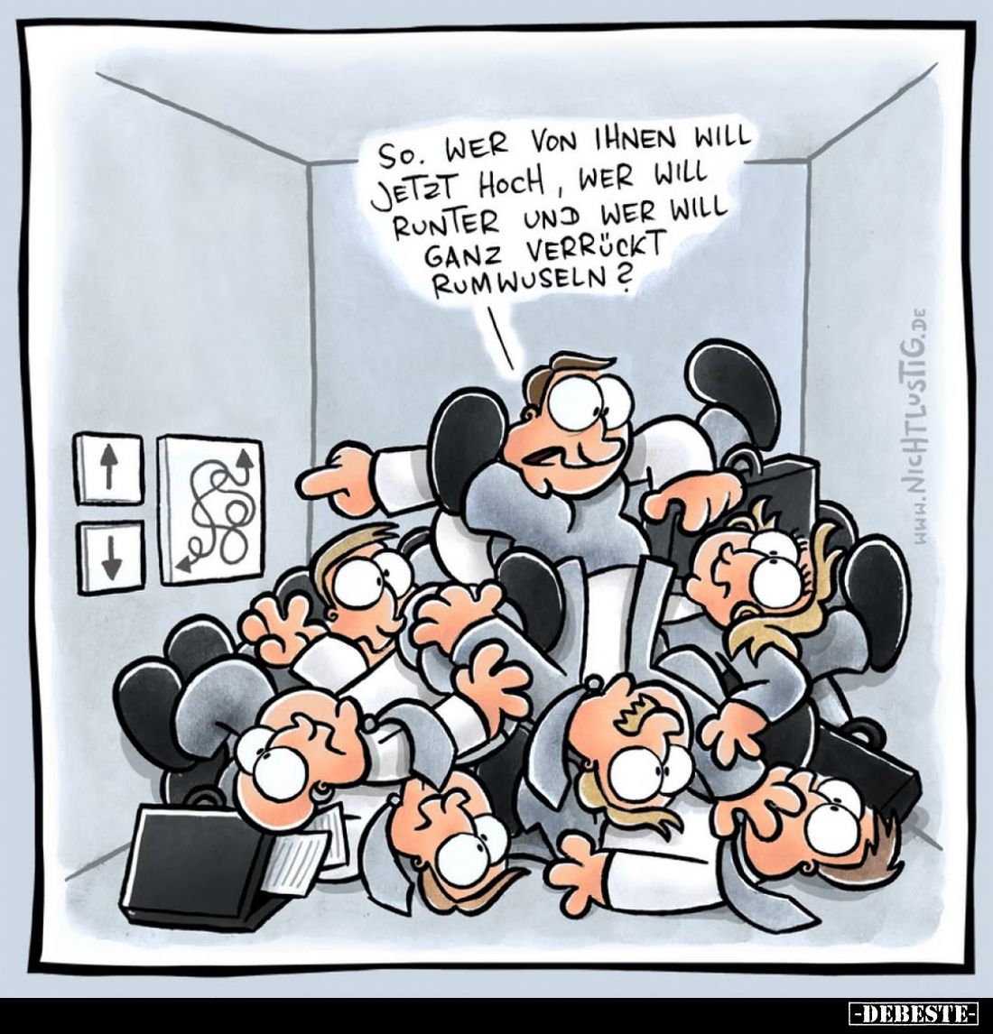 So. Wer von ihnen will jetzt hoch, wer will runter und wer will ganz verrückt rumwuseln?