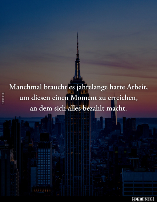 Manchmal braucht es jahrelange harte Arbeit, um diesen.. - Lustige Bilder | DEBESTE.de