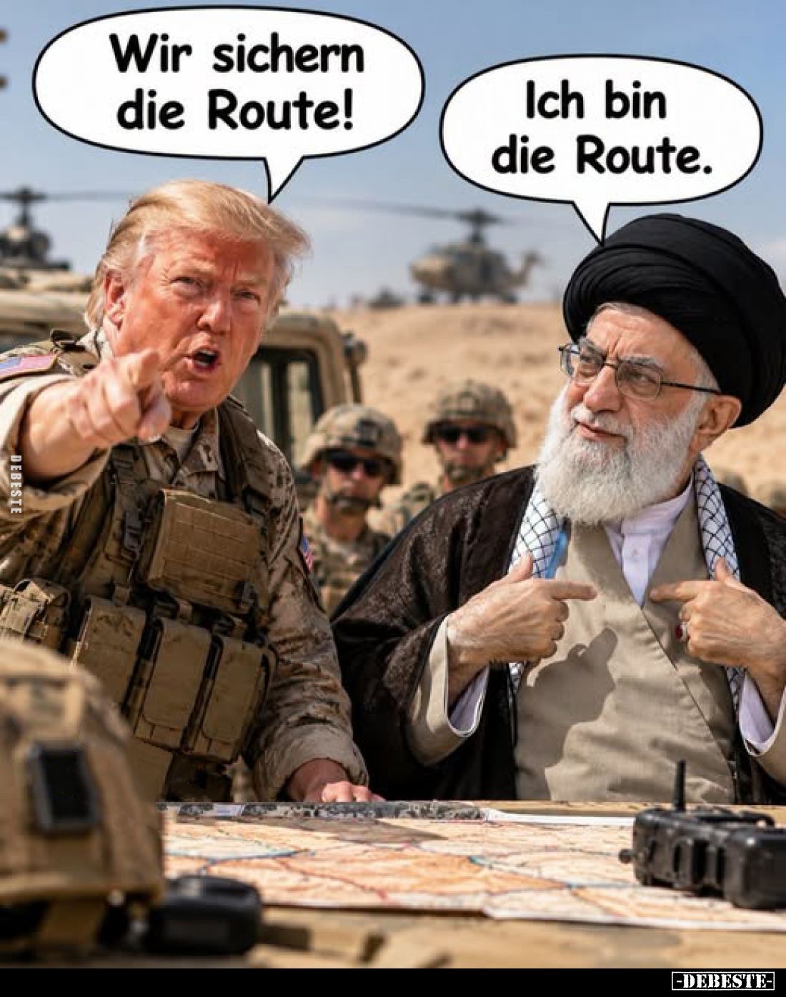 Wir sichern die Route! -
Ich bin die Route.