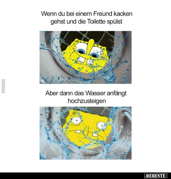Wenn du bei einem Freund ka*cken gehst und die Toilette spülst.. - Lustige Bilder | DEBESTE.de