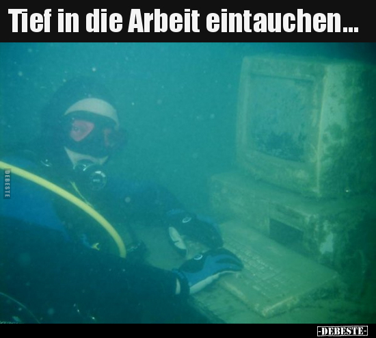 Tief in die Arbeit eintauchen... - Lustige Bilder | DEBESTE.de