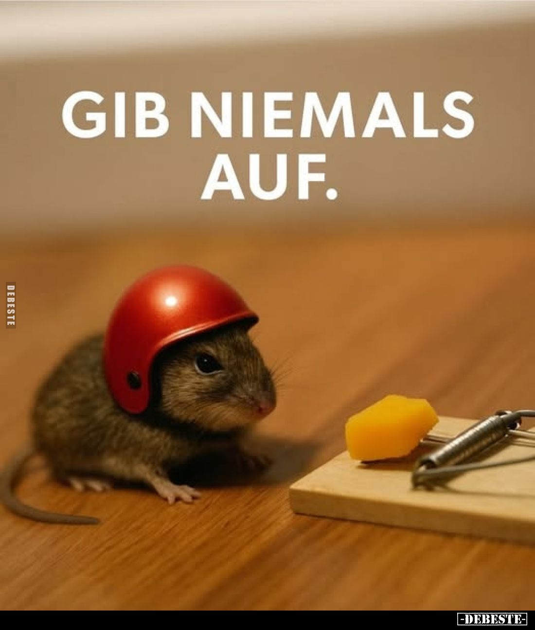 Gib niemals auf.