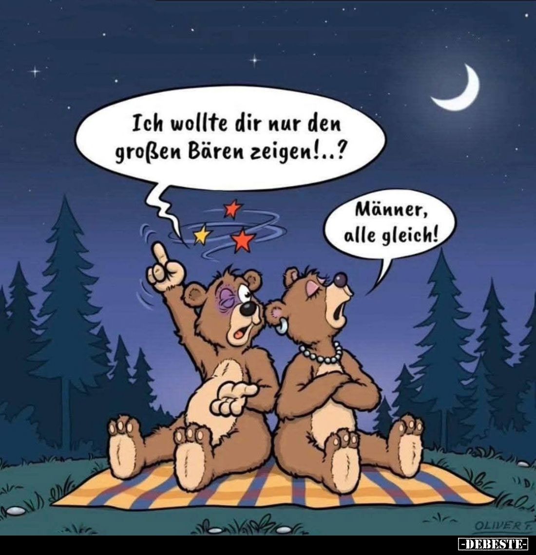 Ich wollte dir nur den großen Bären zeigen! -
Männer, alle gleich!