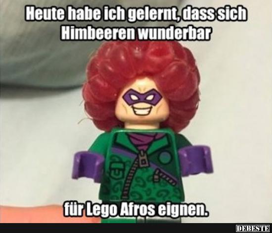 Heute habe ich gelernt, dass sich Himbeeren wunderbar für Lego Afros eignen.. - Lustige Bilder | DEBESTE.de