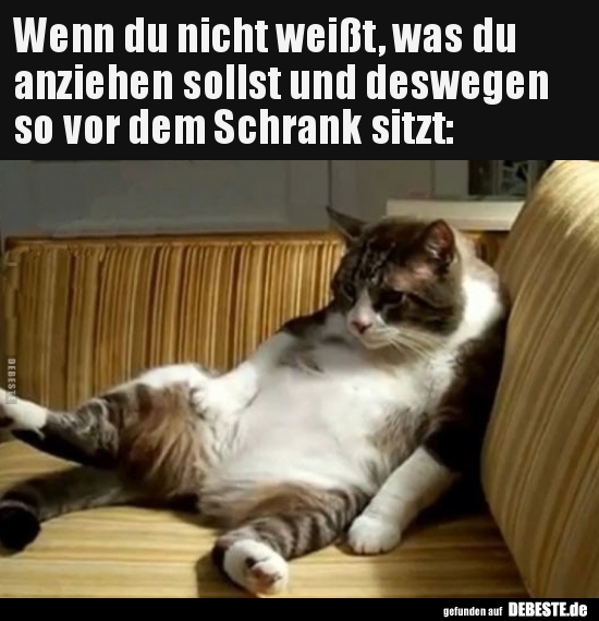 Wenn du nicht weißt, was du anziehen sollst und deswegen..