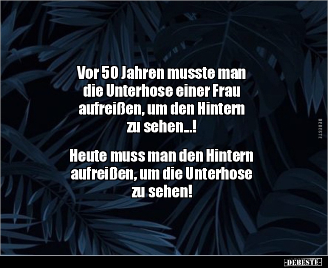 Vor 50 Jahren musste man die Unterhose einer Frau.. - Lustige Bilder | DEBESTE.de