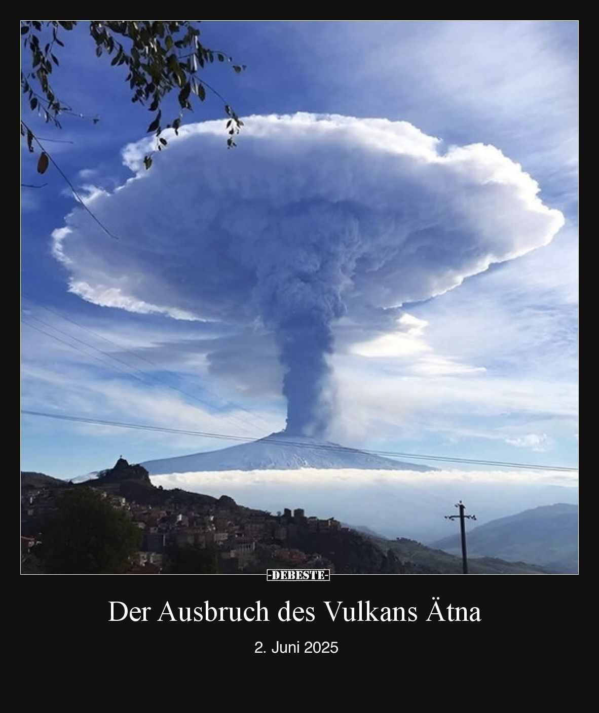 Der Ausbruch des Vulkans Ätna