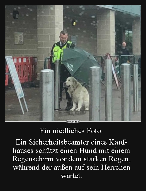 Ein niedliches Foto. Ein Sicherheitsbeamter eines.. - Lustige Bilder | DEBESTE.de