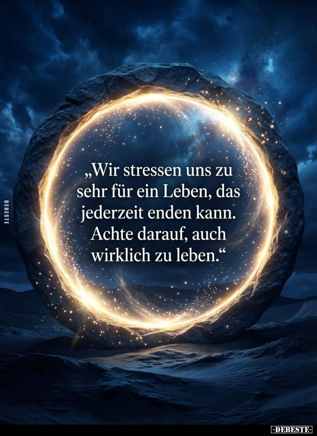Wir stressen uns zu sehr für ein Leben, das jederzeit enden kann. Achte darauf, auch wirklich zu leben.