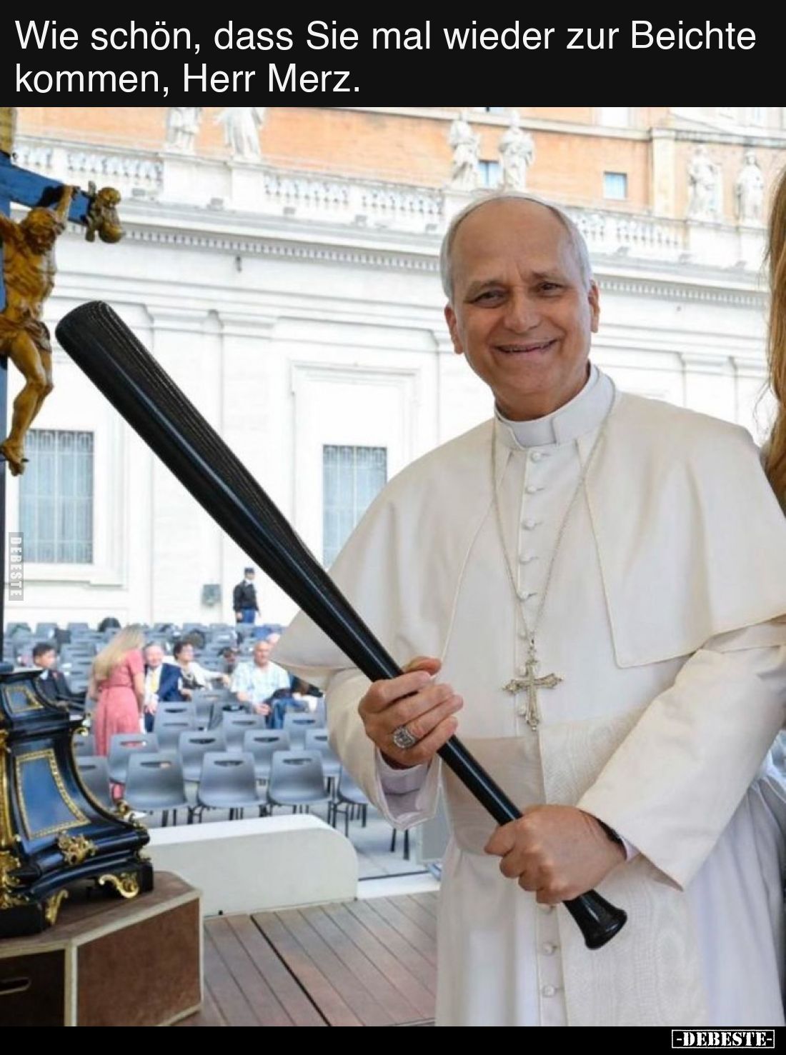 Wie schön, dass Sie mal wieder zur Beichte kommen, Herr Merz.