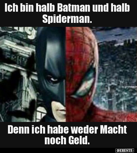 Ich bin halb Batman und halb Spiderman... - Lustige Bilder | DEBESTE.de