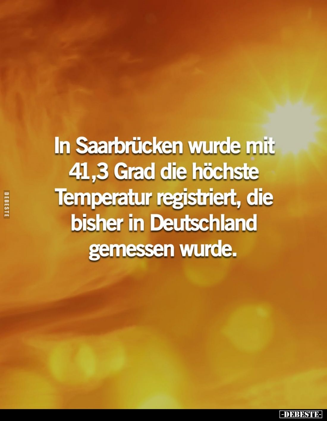 In Saarbrücken wurde mit 41,3 Grad die höchste Temperatur registriert, die bisher in Deutschland gemessen wurde.