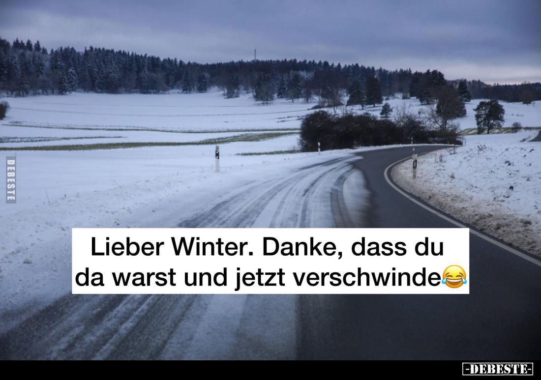 Lieber Winter. Danke, dass du da warst und jetzt verschwinde.