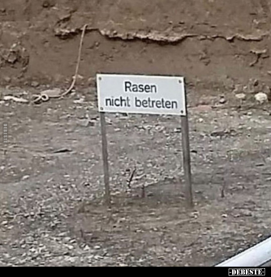 Rasen nicht betreten... - Lustige Bilder | DEBESTE.de