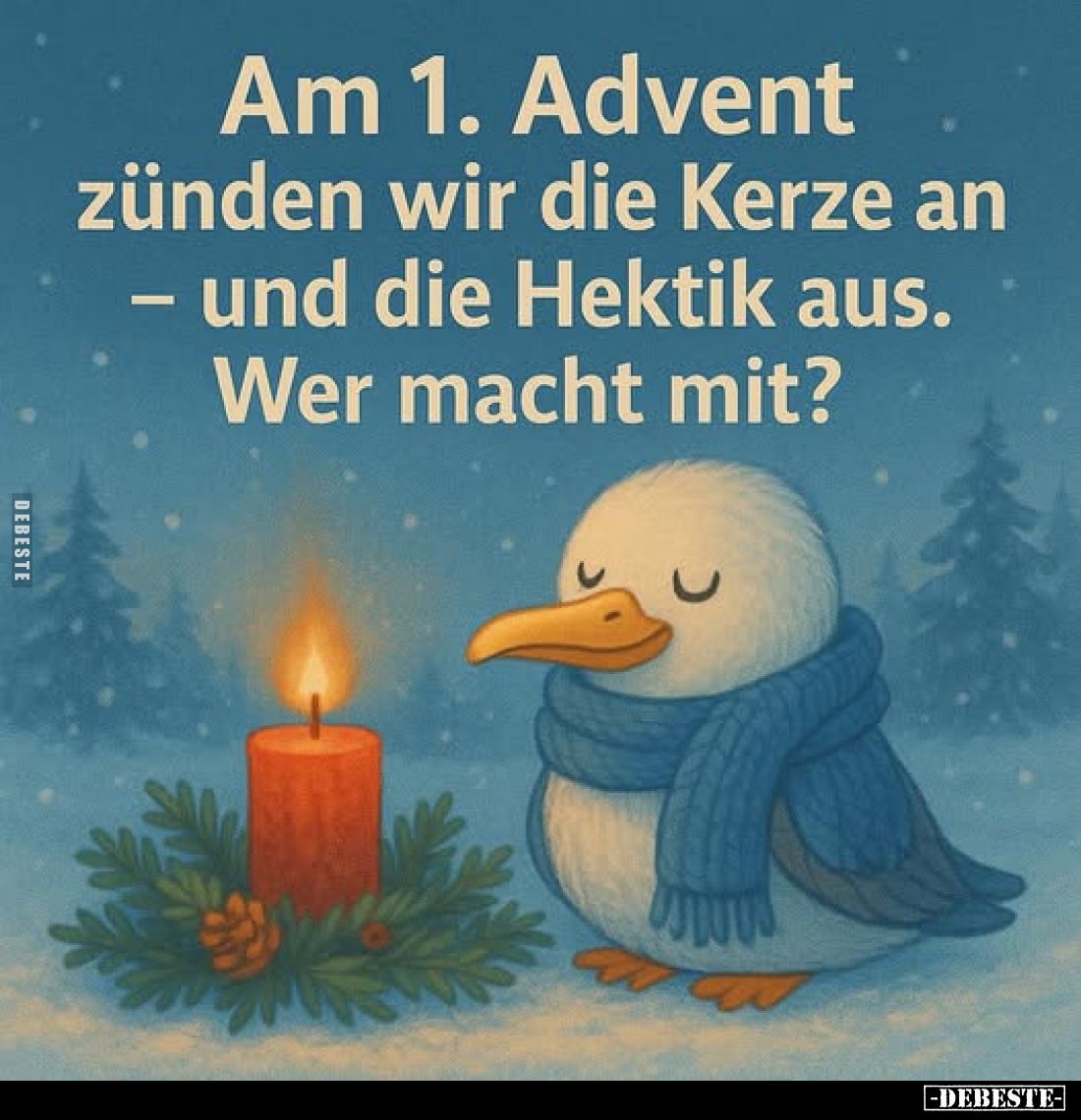 Am 1. Advent zünden wir die Kerze an - und die Hektik aus. Wer macht mit?