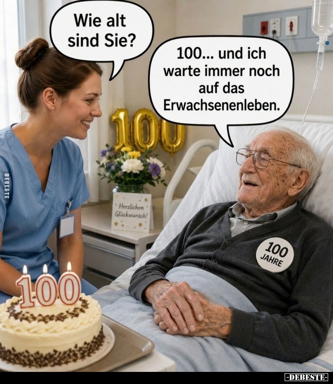 Wie alt sind Sie? -
100... und ich warte immer noch auf das Erwachsenenleben.