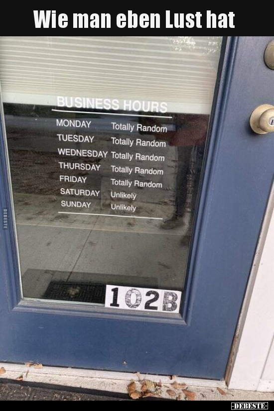 Wie man eben Lust hat..