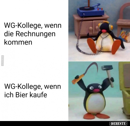 WG-Kollege, wenn die Rechnungen kommen..