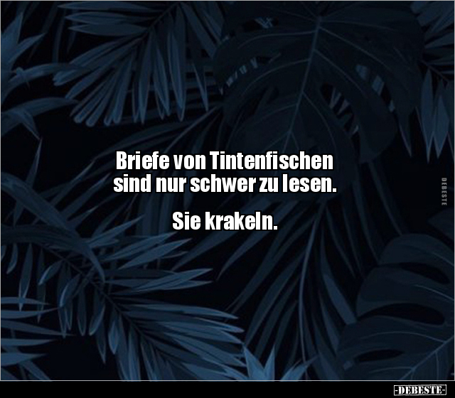 Briefe von Tintenfischen sind nur schwer zu lesen... - Lustige Bilder | DEBESTE.de