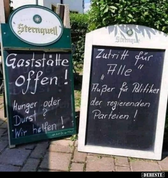 Gaststätte offen! Hunger oder Durst?.. - Lustige Bilder | DEBESTE.de