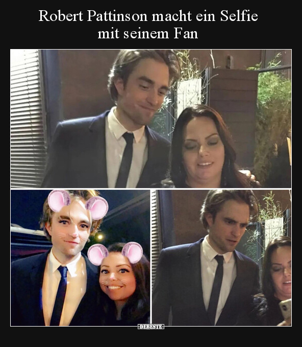 Robert Pattinson macht ein Selfie mit seinem Fan.. - Lustige Bilder | DEBESTE.de