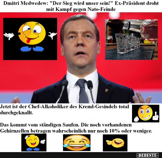 Putins Chefsäufer lallt wieder durch die Gegend. - Lustige Bilder | DEBESTE.de