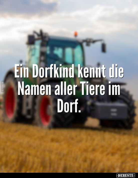 Ein Dorfkind kennt die Namen aller Tiere im Dorf.. - Lustige Bilder | DEBESTE.de