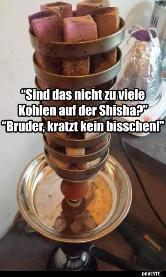"Sind das nicht zu viele Kohlen auf der Shisha?" - Lustige Bilder | DEBESTE.de