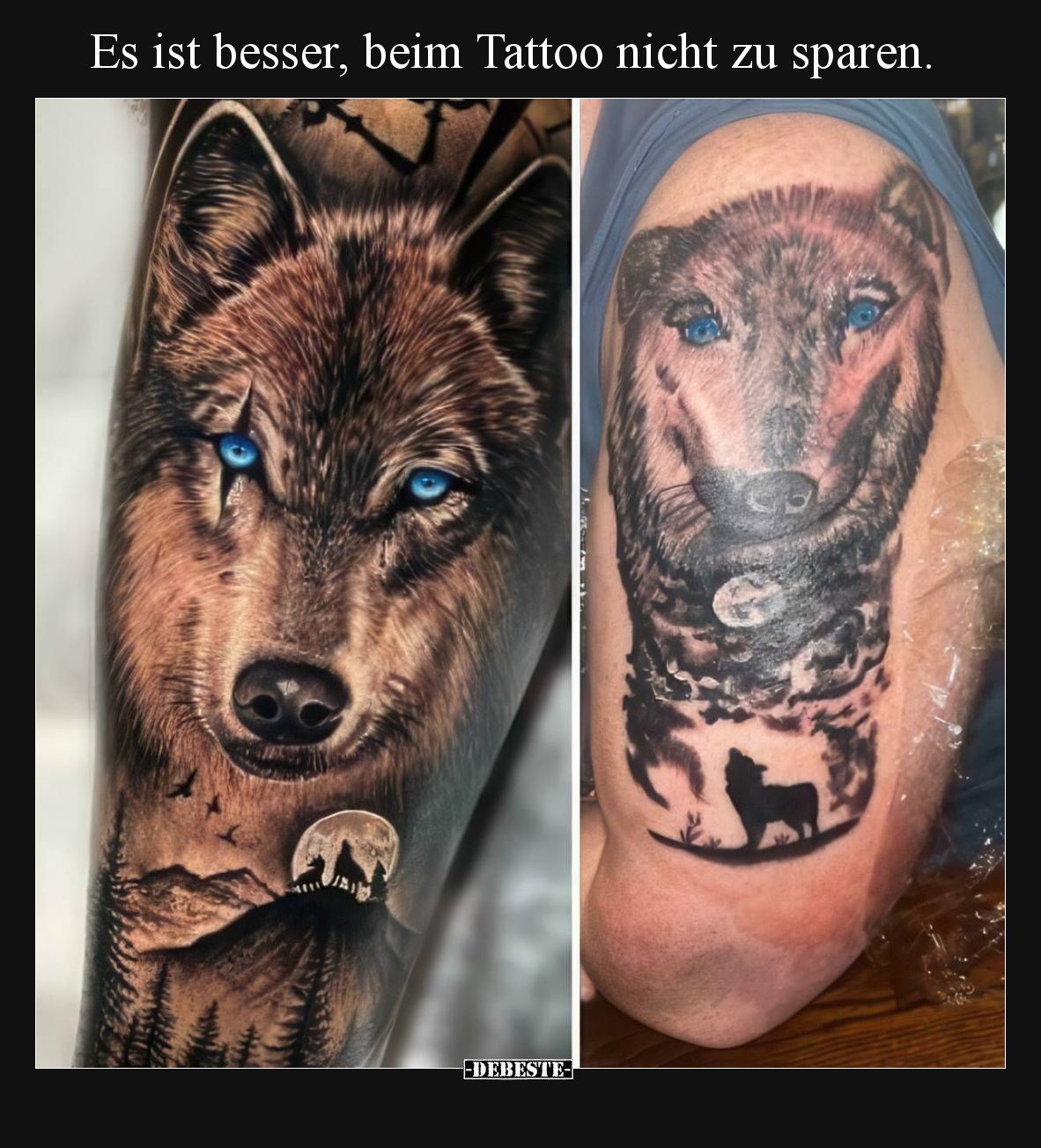 Es ist besser, beim Tattoo nicht zu sparen.