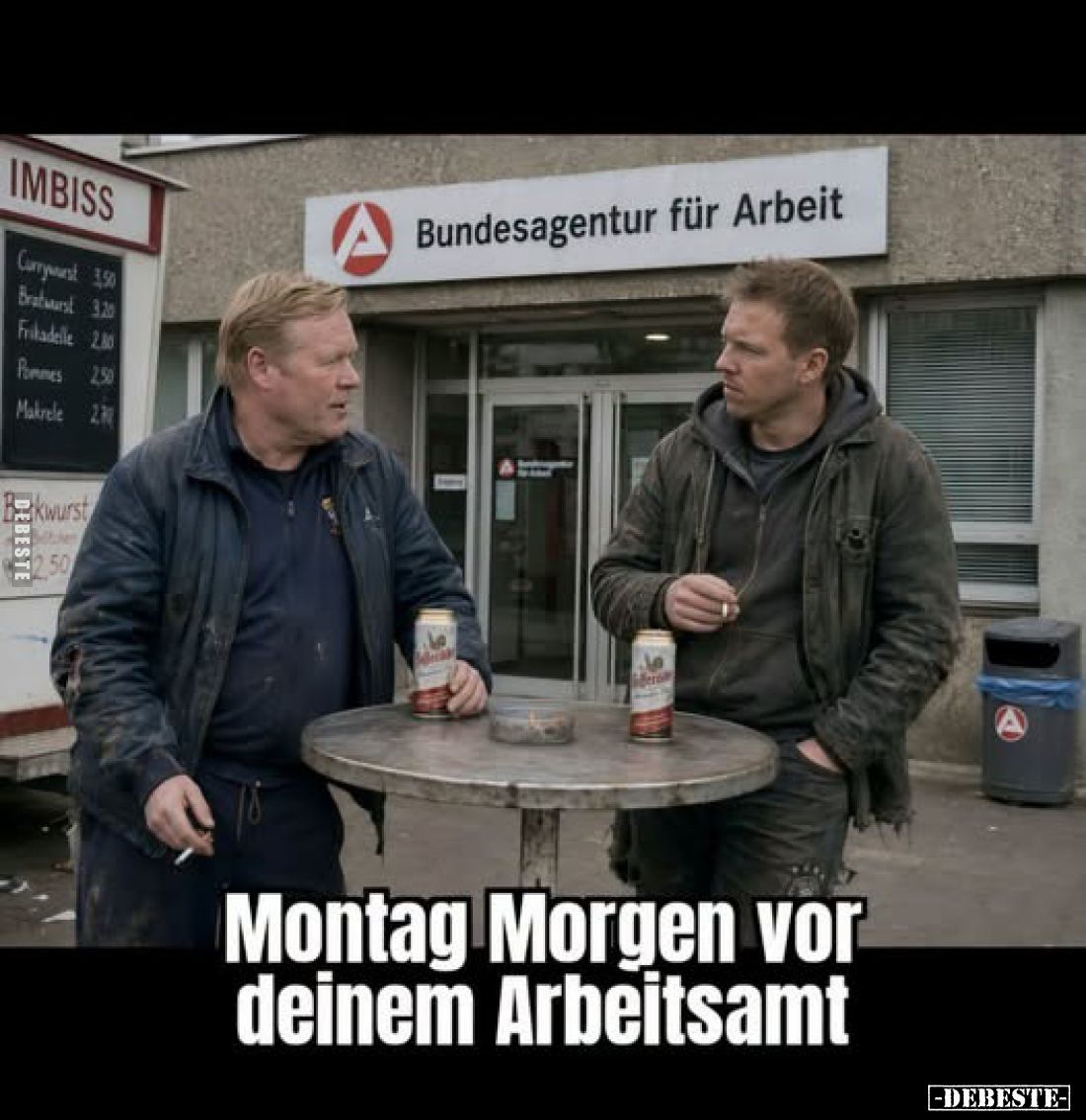 Montag Morgen vor deinem Arbeitsamt