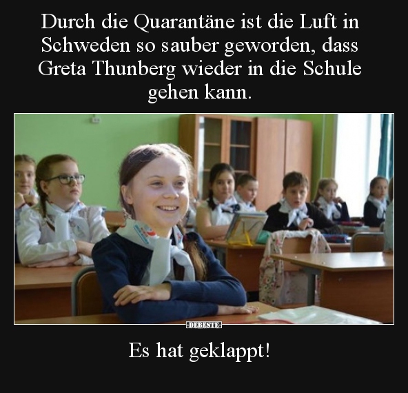 Durch die Quarantäne ist die Luft in Schweden so sauber..