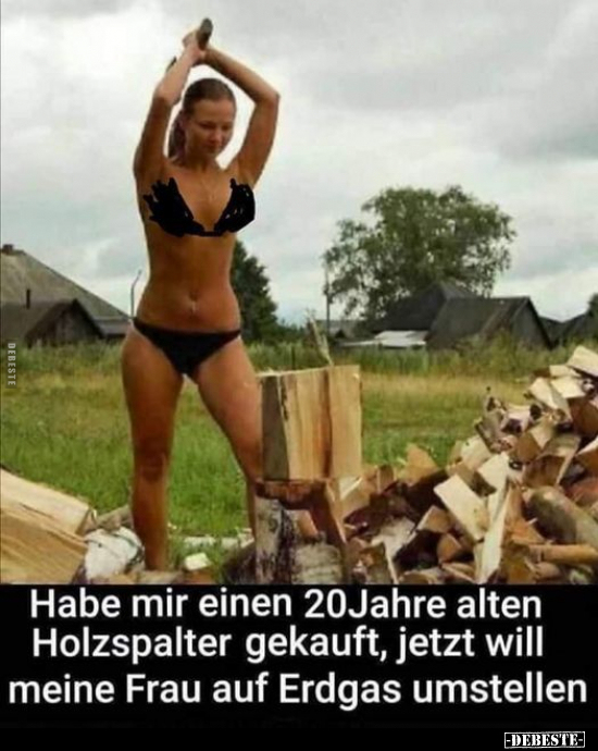 Habe mir einen 20Jahre alten Holzspalter gekauft, jetzt.. - Lustige Bilder | DEBESTE.de