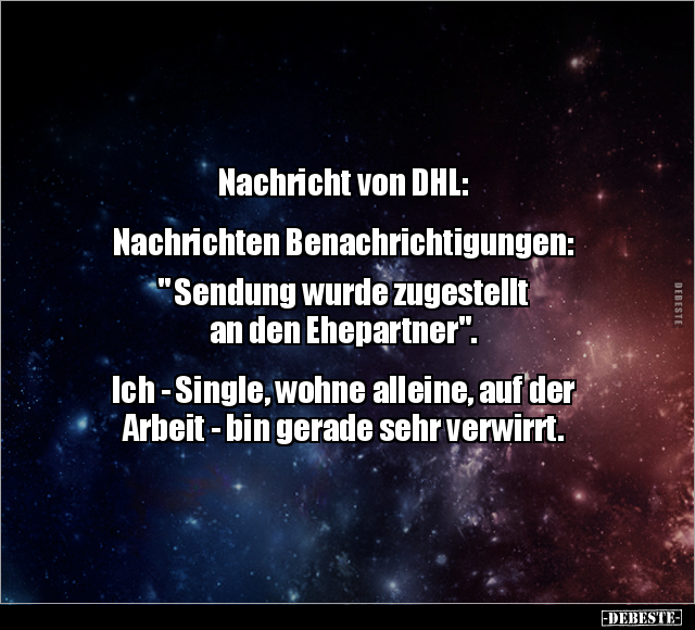 Nachricht von DHL: Nachrichten Benachrichtigungen.. - Lustige Bilder | DEBESTE.de
