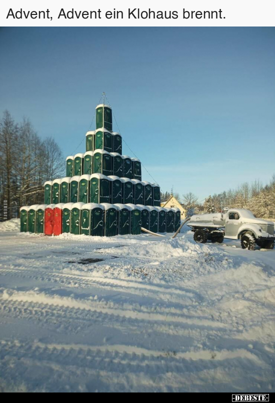 Advent, Advent ein Klohaus brennt... - Lustige Bilder | DEBESTE.de