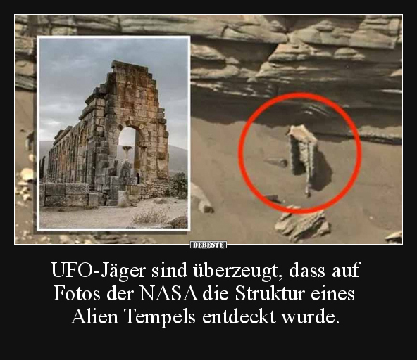 UFO-Jäger sind überzeugt, dass auf Fotos der NASA.. - Lustige Bilder | DEBESTE.de