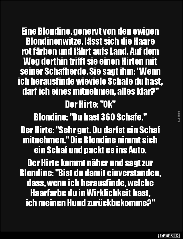 Eine Blondine, genervt von den ewigen Blondinenwitze.. - Lustige Bilder | DEBESTE.de