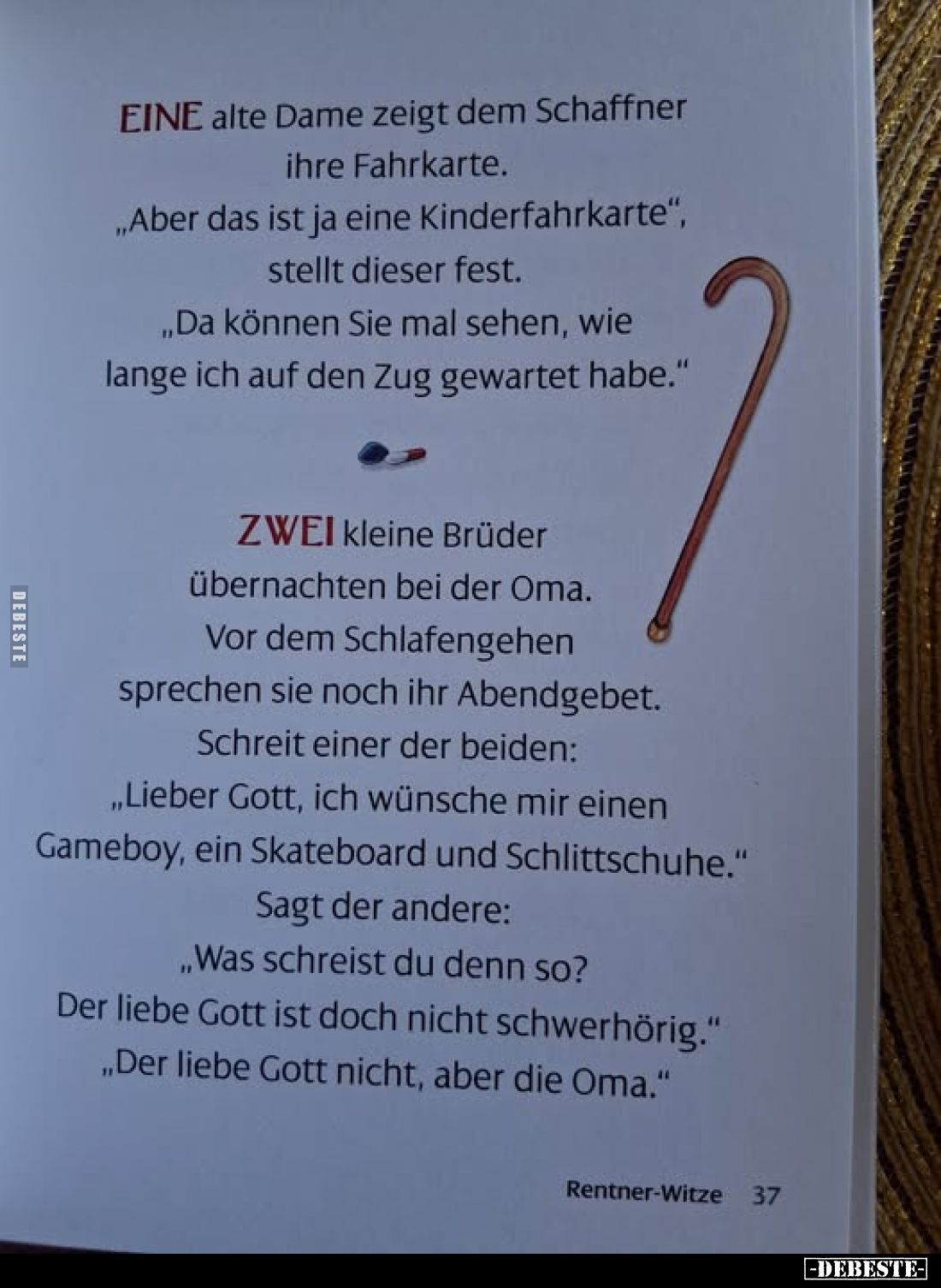 EINE alte Dame zeigt dem Schaffner ihre Fahrkarte.. - Lustige Bilder | DEBESTE.de