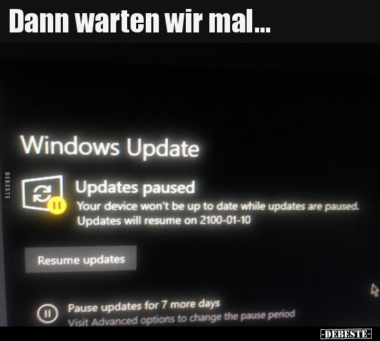 Dann warten wir mal...