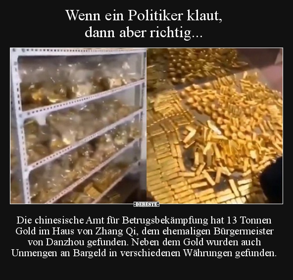 Wenn ein Politiker klaut, dann aber richtig...
